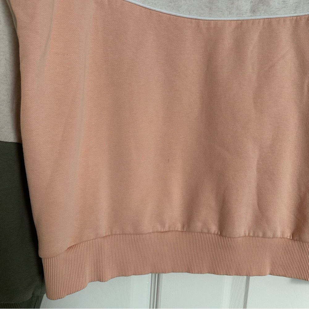Roxy Tri-Tone Hoodie in Cream, Pink, and Green Colorblock - Picture 8 of 8